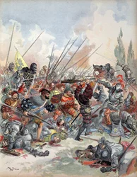 Król w bitwie pod Pawią, ilustracja z 